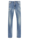 Dsquared2 Distressed Five-pocket Cotton Stretch Jeans In Blue