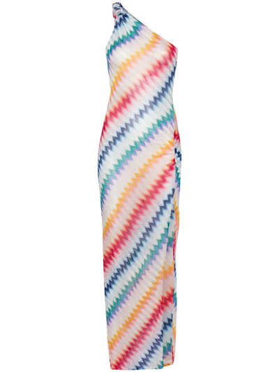 Missoni Long Dress With Zigzag Pattern In Multicolour