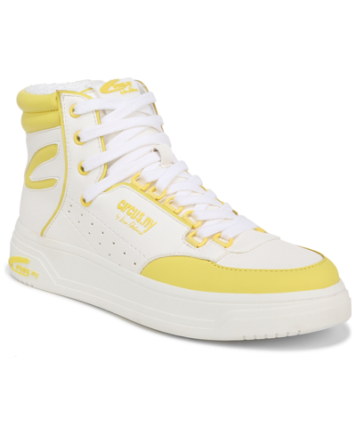Circus Ny By Sam Edelman Irving Lace-up High-top Sneakers In Bright White,lemon Tart