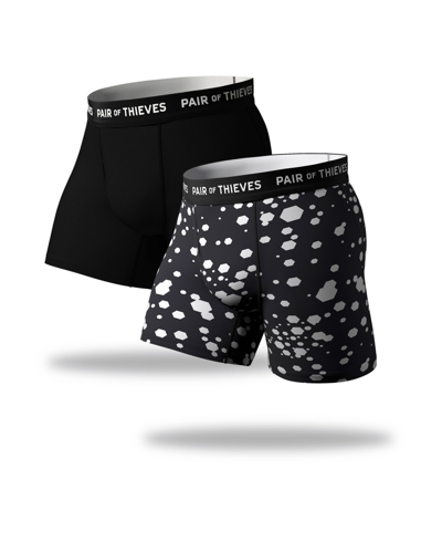 Pair Of Thieves Men's Superfit Breathable Mesh Boxer Brief 2 Pack In Black,grey Assorted