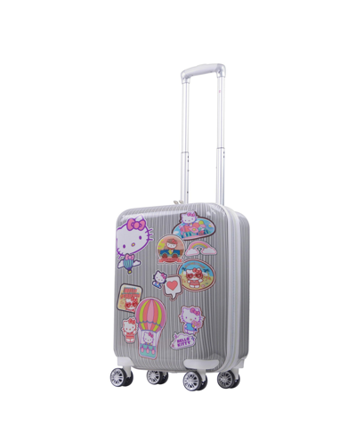 Ful Hello Kitty  Cute Stickers 21" Printed Carry-on Luggage In Gray