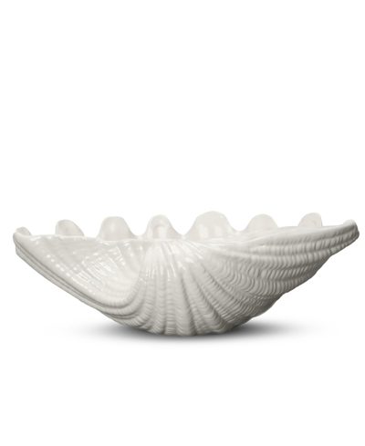 Byon Large Decorative Shell Bowl In White