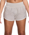 Nike Women's One Dri-fit Mid-rise 3" Brief-lined Shorts In White