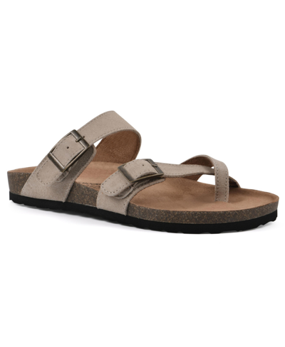 White Mountain Women's Gracie Footbed Sandals In Sandal Wood Leather
