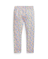 POLO RALPH LAUREN TODDLER AND LITTLE GIRLS FLORAL STRETCH JERSEY LEGGINGS