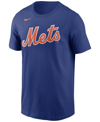 Nike New York Mets Fuse Wordmark  Men's Mlb T-shirt In Royal