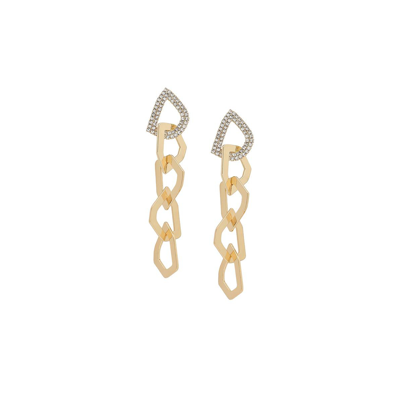 Sohi Women's Link Drop Earrings In Gold