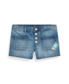 POLO RALPH LAUREN BIG GIRLS PATCHWORK COTTON DENIM SHORTS