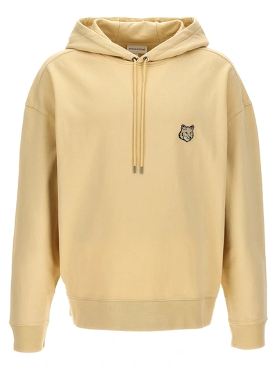 Maison Kitsuné Bold Fox Head Sweatshirt Beige In Gold