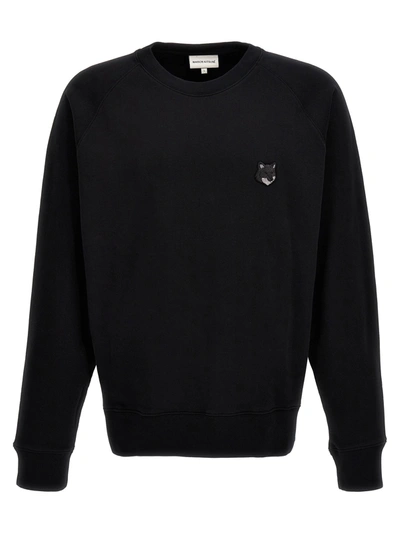Maison Kitsuné Black Bold Fox Head Sweatshirt In Negro