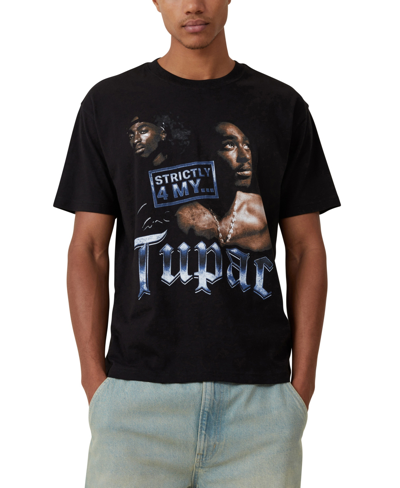 Cotton On Men's Loose Fit Music T-shirt In Black,tupac - Strictly  My