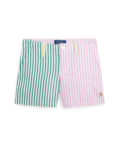 Polo Ralph Lauren Kids' Toddler And Little Girls Striped Cotton Fun Shorts In Multi