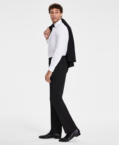 Tayion Collection Men's Classic-fit Solid Suit Pants In Black Solid