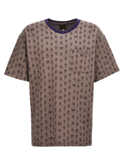 Needles Jacquard Patterned T-shirt Purple