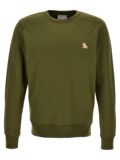 Maison Kitsuné Chillax Fox Cotton Sweatshirt In Green