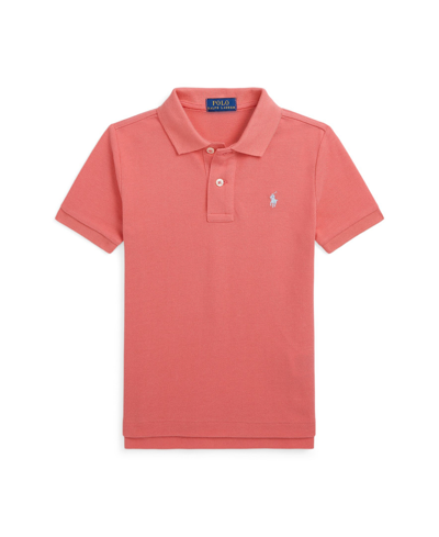 Polo Ralph Lauren Kids' Toddler And Little Boys Cotton Mesh Polo Shirt In Pale Red,pale Blue