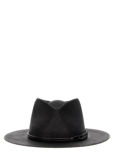 Brunello Cucinelli Panama Hats Black In Nero+062+ultrablack