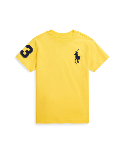 Polo Ralph Lauren Kids' Big Boys Big Pony Cotton Jersey T-shirt In Signal Yellow