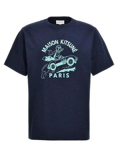 Maison Kitsuné Racing Fox T-shirt Blue