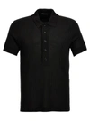 TOM FORD RIBBED  SHIRT POLO BLACK