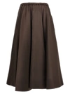 VALENTINO TECHNO DUCHESSE SKIRTS BROWN