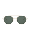 Dior Men's Blacksuit R6u 54mm Geometric Sunglasses In Gold Green