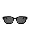 Dior Men's Cd Icon S1i 54mm Geometric Sunglasses In Shiny Black Smoke