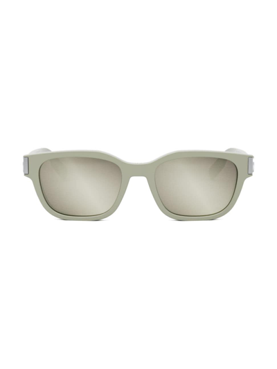 Dior Men's Cd Icon S1i 54mm Geometric Sunglasses In Shiny Beige Smoke Mirror