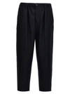 Marni Deep Blue Tropical Wool Trousers With Drawstring Waist