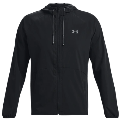 Under Armour Mens  Stretch Woven Windbreaker In Black/pitch Grey