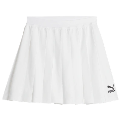Puma Classic Pleated Mini Skirt In White, Women's At Urban Outfitters