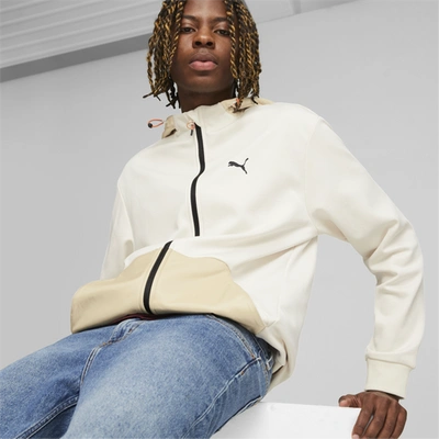 Puma Open Road Men's Full-zip Hoodie In Alpine Snow