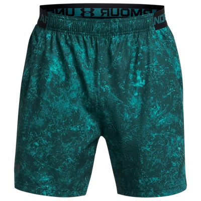 Under Armour Mens  Vanish Woven 6" Printed Shorts In Teal Blue