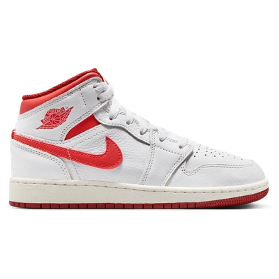 Jordan Kids' Boys  Air  1 Mid Se In Dune Red/lobster/white