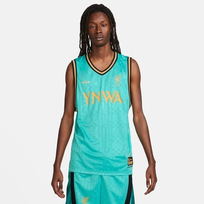 Nike Mens  Lebron Lfc Dna Jersey In Washed Teal/truly Gold