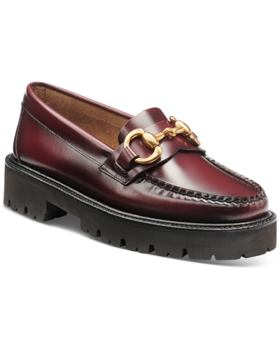 Gh Bass Womens Lianna Super Bit Super Lug Weejuns Loafer In Wine