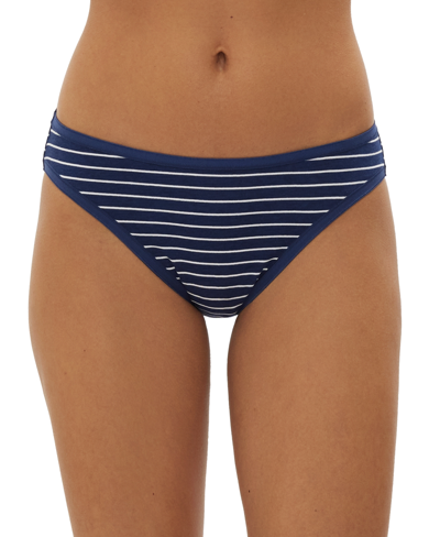 Gap Body Women's 3-pk Bikini Underwear Gpw00274 In Elysian Blue Stripe,optic White,heather