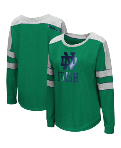 Colosseum Women's  Green Notre Dame Fighting Irish Trey Dolman Long Sleeve T-shirt