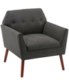 CONVENIENCE CONCEPTS 30" POLYESTER ANDY MID CENTURY MODERN ACCENT LOUNGE ARMCHAIR