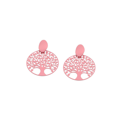 Sohi Women's Tree Filigree Drop Earrings In Pink