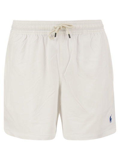 Polo Ralph Lauren Short En Velours Côtelé In White