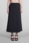 Lemaire Tie-fastening Wrap Maxi Skirt In Black