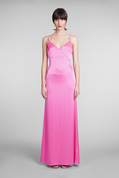 David Koma Dress In Rose-pink Acetate