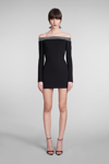 DAVID KOMA DRESS IN BLACK VISCOSE