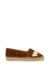 Castaã±er Castañer Woman Espadrilles Brown Size 7.5 Leather, Textile Fibers In Marrone