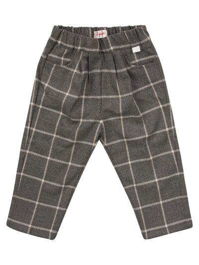 Il Gufo Kids' Regular Fit Trousers In Tecnowool In Grey