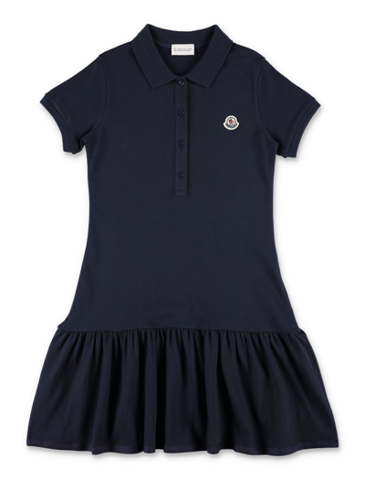 Moncler Kids' Polo Dress In Navy