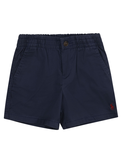Polo Ralph Lauren Kids' Shorts With Embroidered Logo In Navy Blue