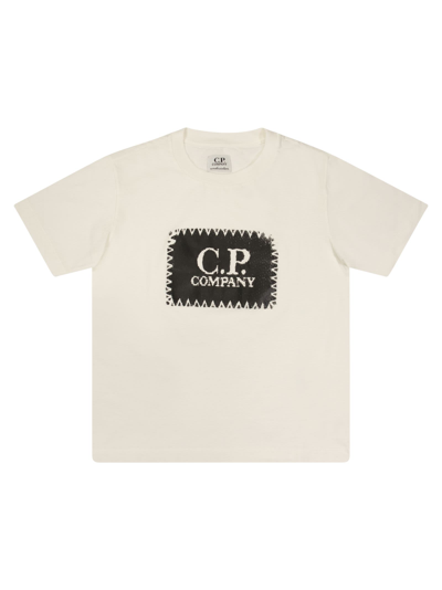 C.p. Company C. P. Company Kids U16 Logo Cotton Jersey T-shirt In White