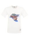 WOOLRICH PURE COTTON T-SHIRT WITH PRINT